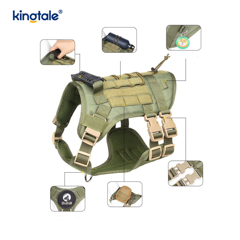 Customized Heavy Duty Large Vest Mesh Breathable Adjustable Dog Harness