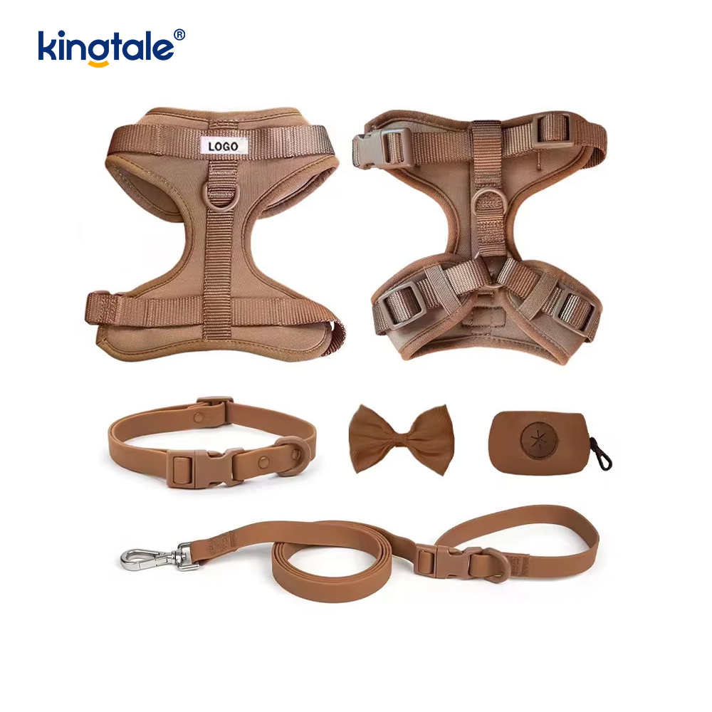 Custom Fashionable Lightweight Waterproof Pvc Dog Harness Leash Collar