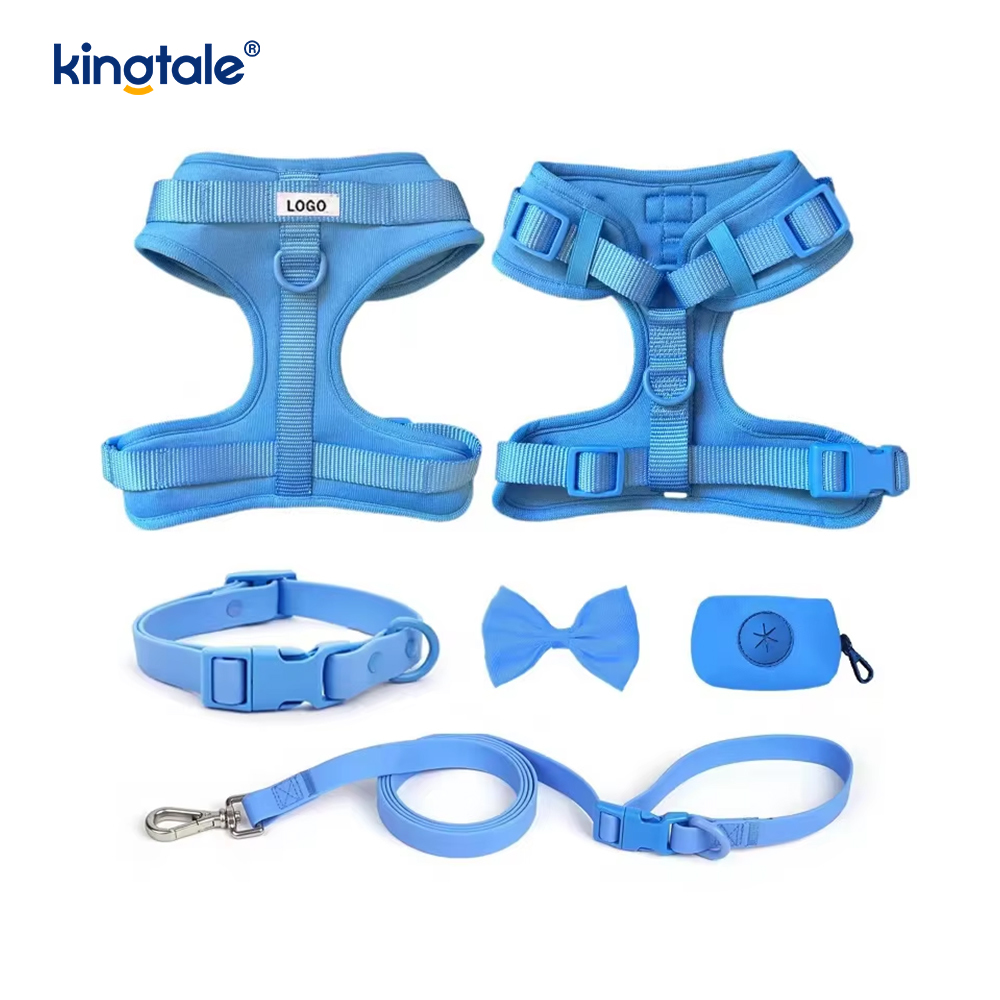 Custom Fashionable Lightweight Waterproof Pvc Dog Harness Leash Collar