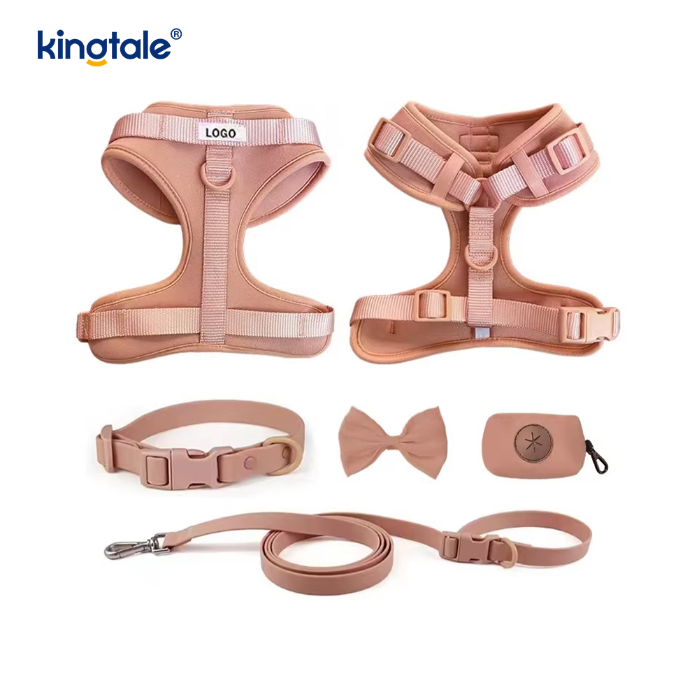 Custom Fashionable Lightweight Waterproof Pvc Dog Harness Leash Collar