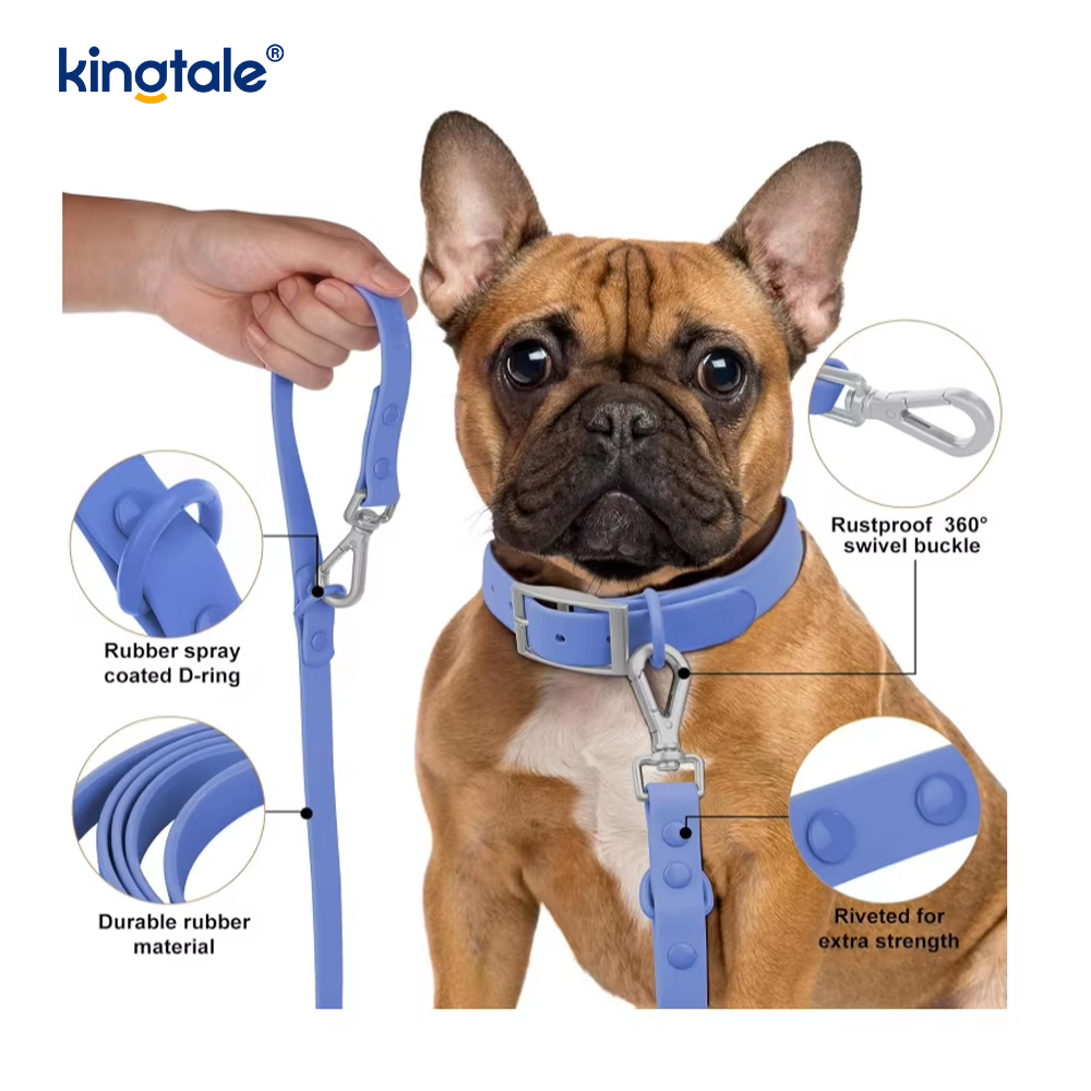 Custom Fashionable Lightweight Waterproof Pvc Dog Harness Leash Collar