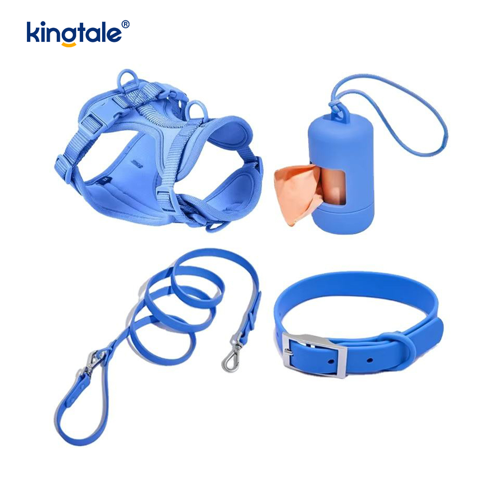 Custom Fashionable Lightweight Waterproof Pvc Dog Harness Leash Collar