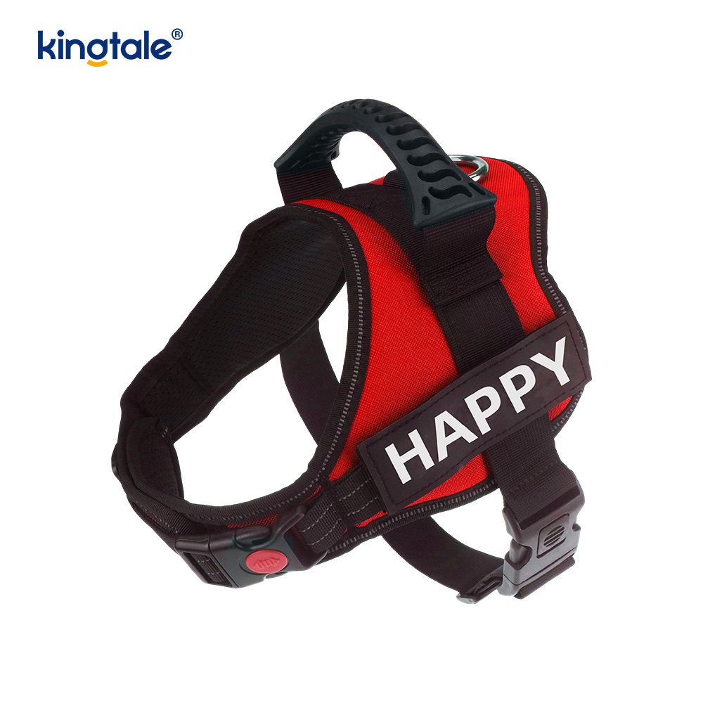 No Pull Reflective Designer Dog Harness Solid Nylon Rope Dog Leash 