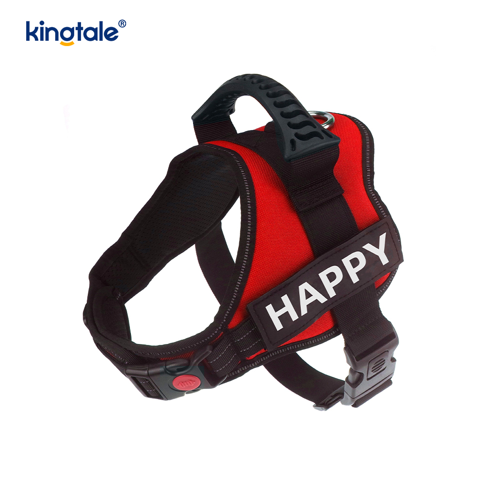 No Pull Reflective Designer Dog Harness Solid Nylon Rope Dog Leash 