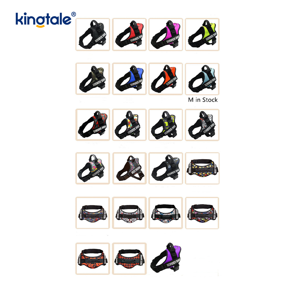 No Pull Reflective Designer Dog Harness Solid Nylon Rope Dog Leash 