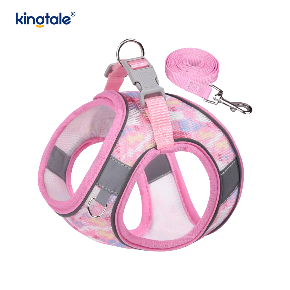 Vest-Style Fashion Padded Pet Harness Dog Reflective Anti-Shock Leash 