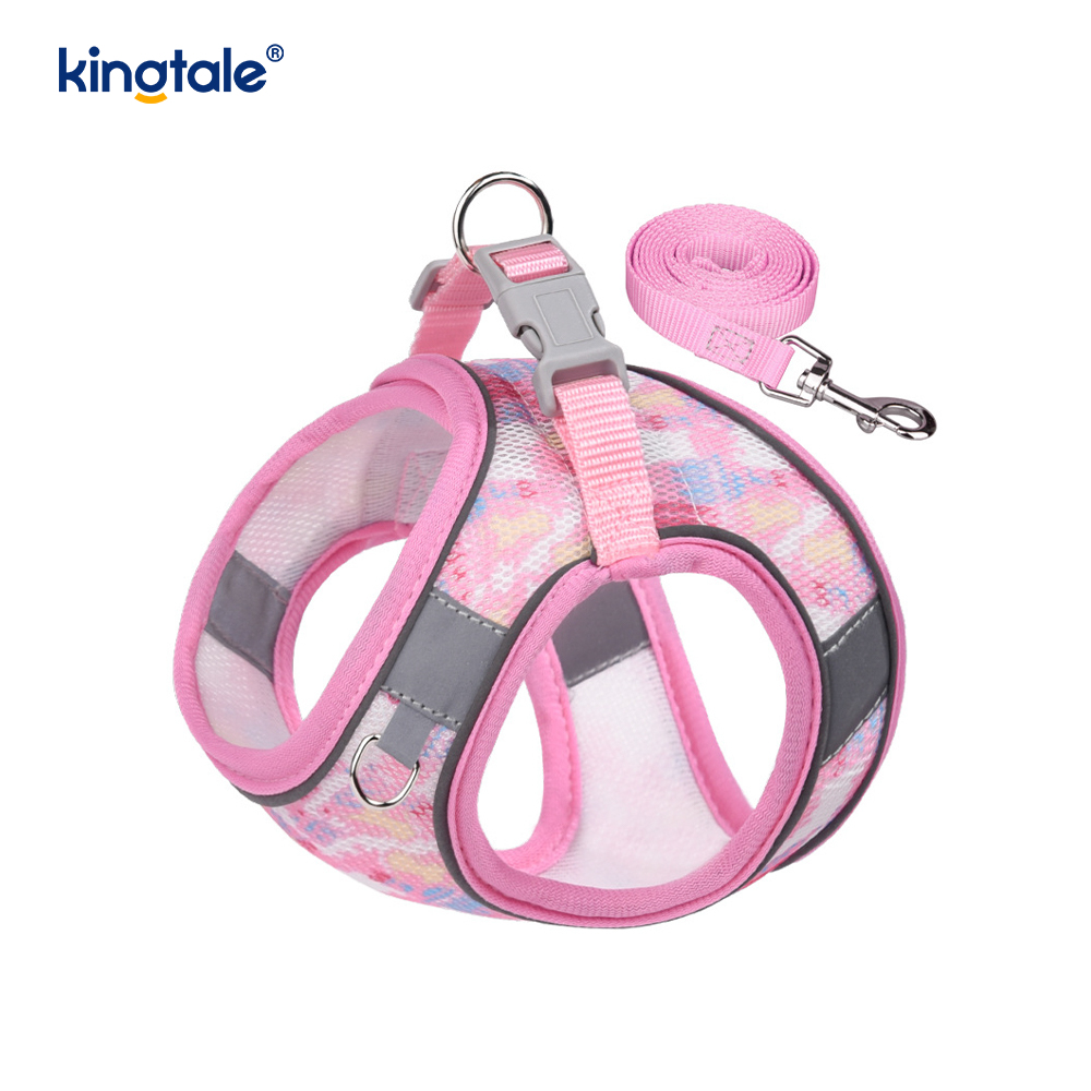 Vest-Style Fashion Padded Pet Harness Dog Reflective Anti-Shock Leash 