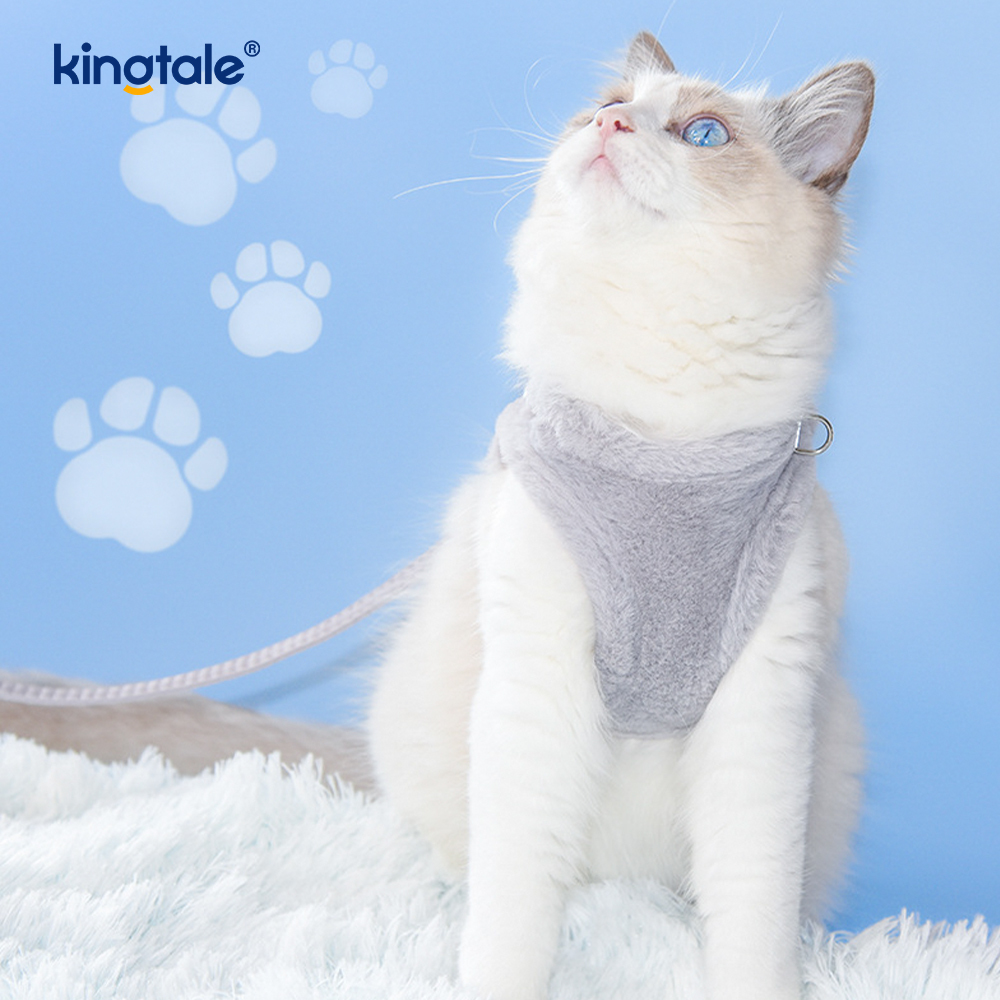 Plush Pet Dog Harness Leash Set Autumn Walking Dogs Harness Vest