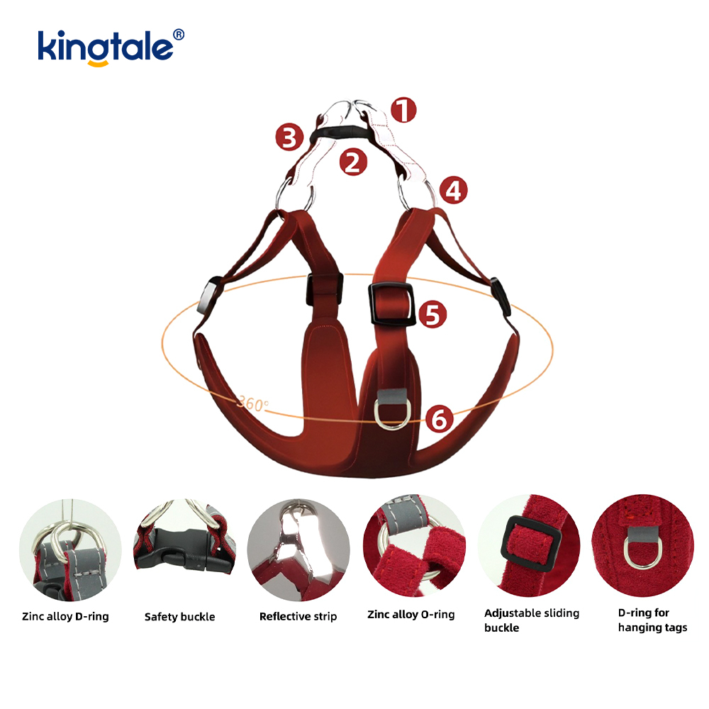 Leather Adjustable Small Pet Dog Cat Bling Rhinestone Harness & Leash Set 