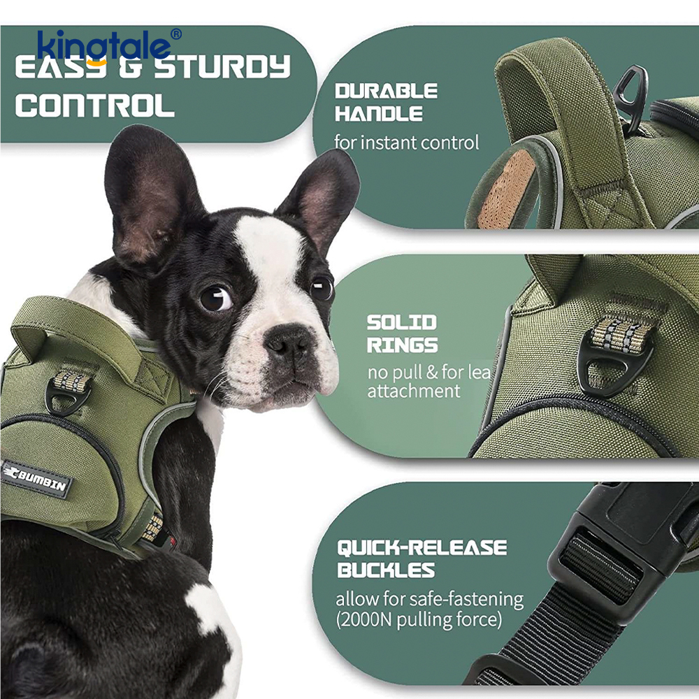 Adjustable No Choke Pet Vest with Dog Leash Reflective Pet Walking Harness 