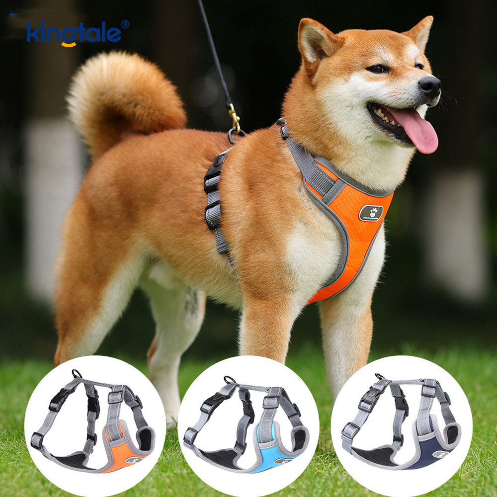 Adjustable Soft Padded No-Pull Pet Harness Reflective Dog Oxford Vest  