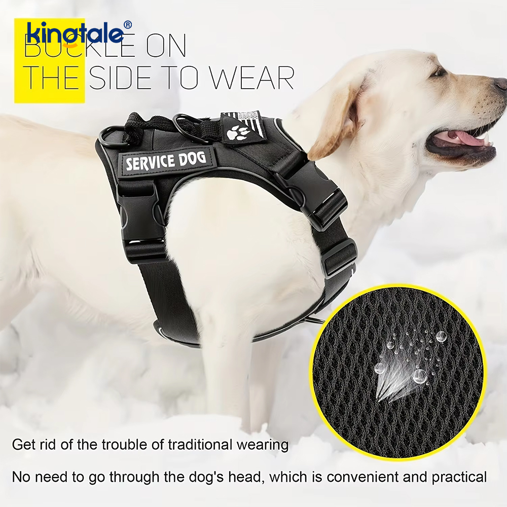 No-Pull Reflective Tactical Eavy Duty Tactical Dog Harness For Large Dogs