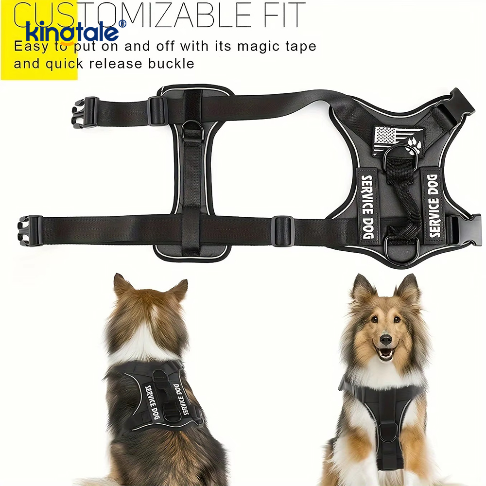 No-Pull Reflective Tactical Eavy Duty Tactical Dog Harness For Large Dogs