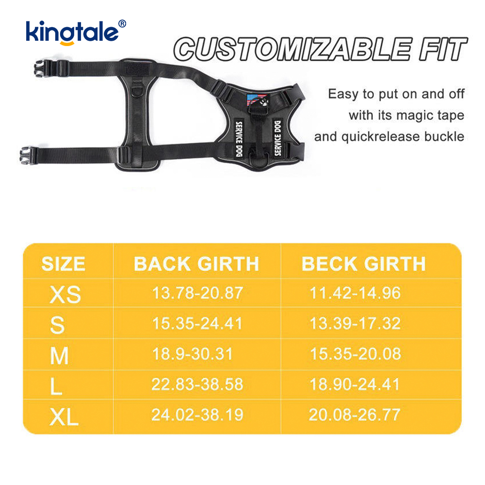 No-Pull Reflective Tactical Eavy Duty Tactical Dog Harness For Large Dogs