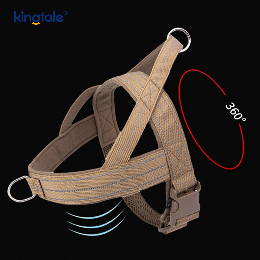 Large Tactical No Pull Breathable Adjustable Dog Harness For Training