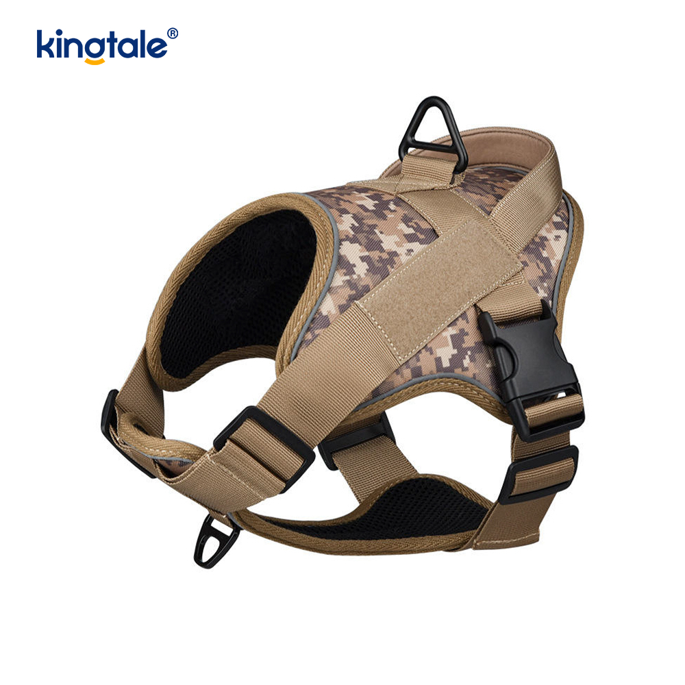 Heavy Duty Tactical No Pull Adjustable Reflective Pet Vest Dog Harness 