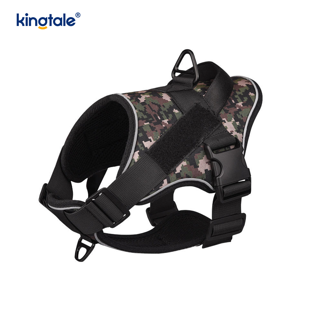 Heavy Duty Tactical No Pull Adjustable Reflective Pet Vest Dog Harness 
