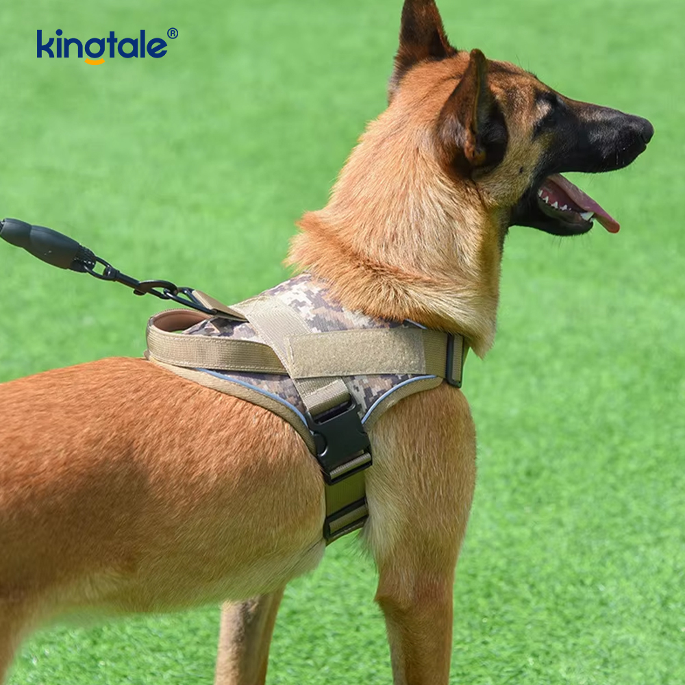 Heavy Duty Tactical No Pull Adjustable Reflective Pet Vest Dog Harness 
