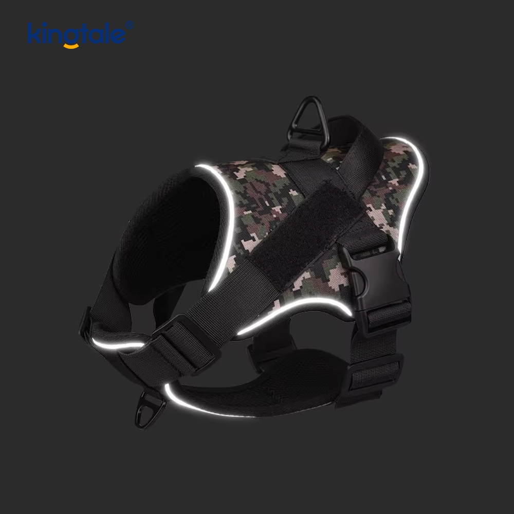 Heavy Duty Tactical No Pull Adjustable Reflective Pet Vest Dog Harness 