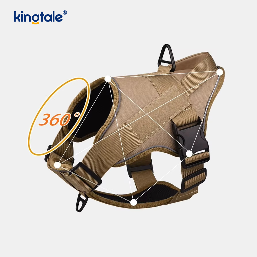 Heavy Duty Tactical No Pull Adjustable Reflective Pet Vest Dog Harness 