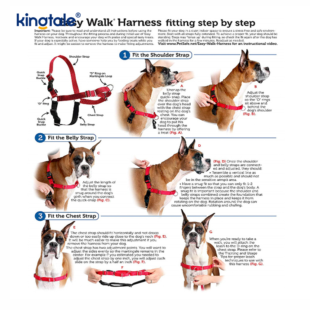 No-Pull Dog Harness Help Stop Pulling Take Control & Teach Leash Manners
