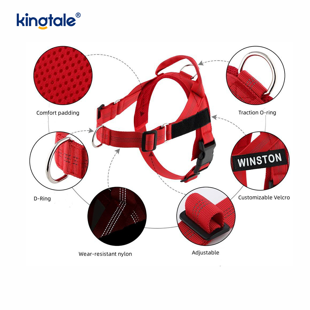 Custom Reflective Mesh Durable Adjustable No Pull Dog Harness