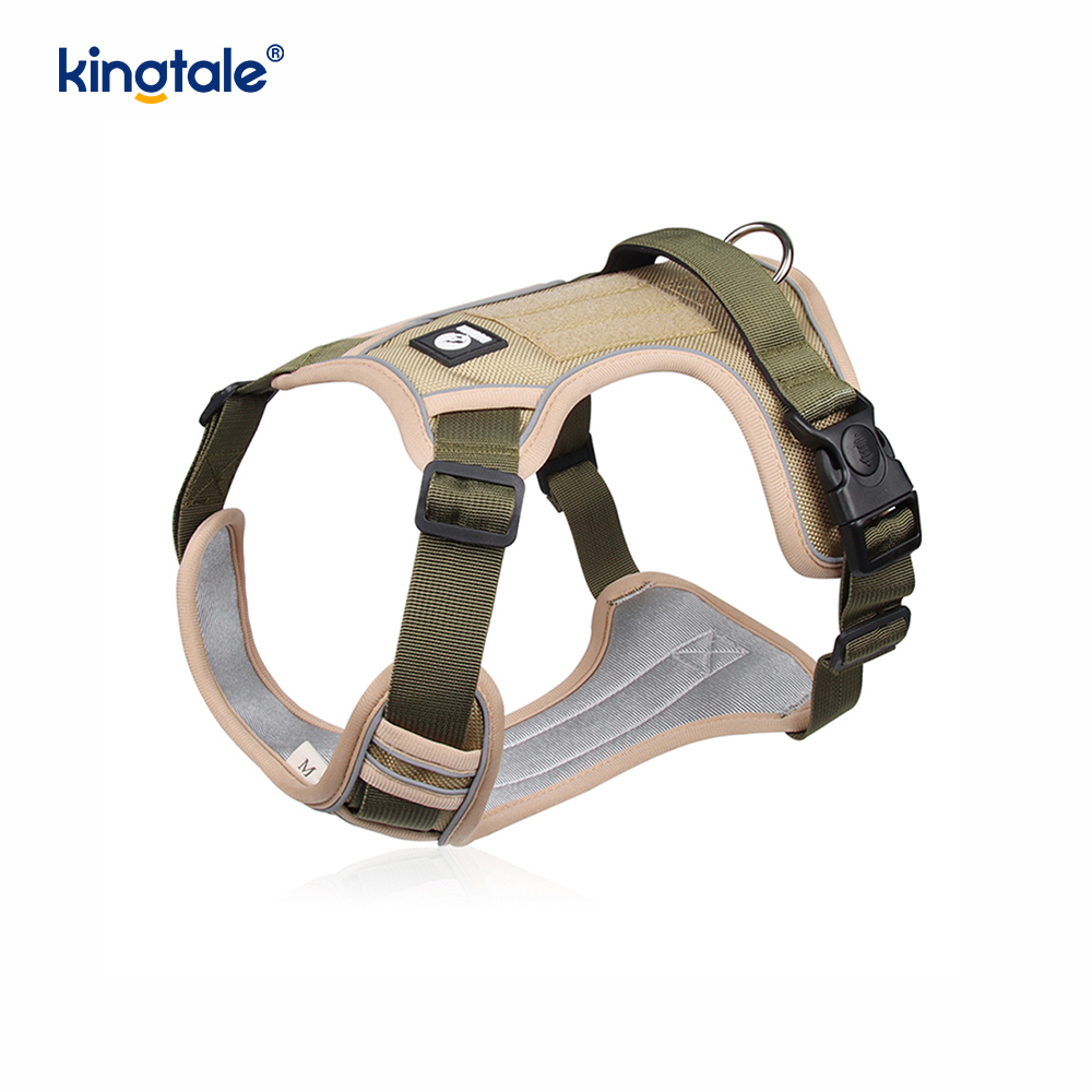 Nylon Rivet Reflective Adjustable Breathable Sport Harness With Dog Leash