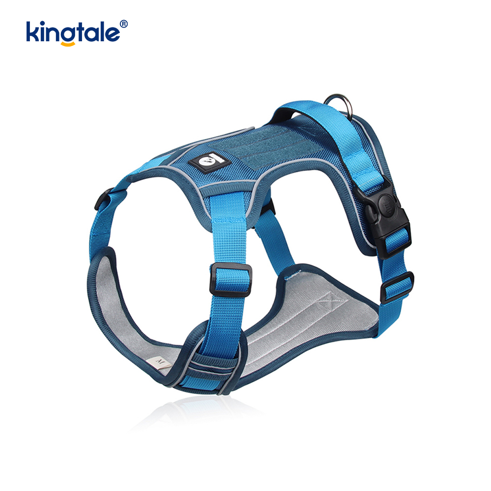 Nylon Rivet Reflective Adjustable Breathable Sport Harness With Dog Leash