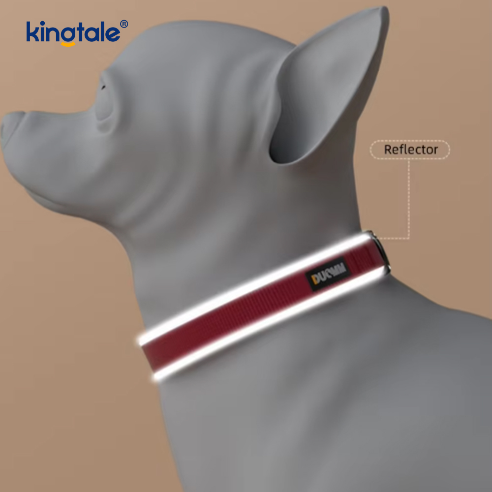 Adjustable Polyester Pet Dog Cat Puppy Safe Flashing Collars