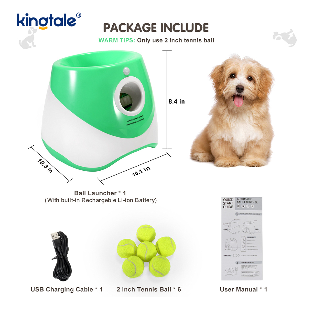 Automatic Ball Launcher with 3 Mini Tennis Balls Dog Toys Outdoor Automatic Ball Launcher with 3 Mini Tennis Balls Dog Toys Outdoor