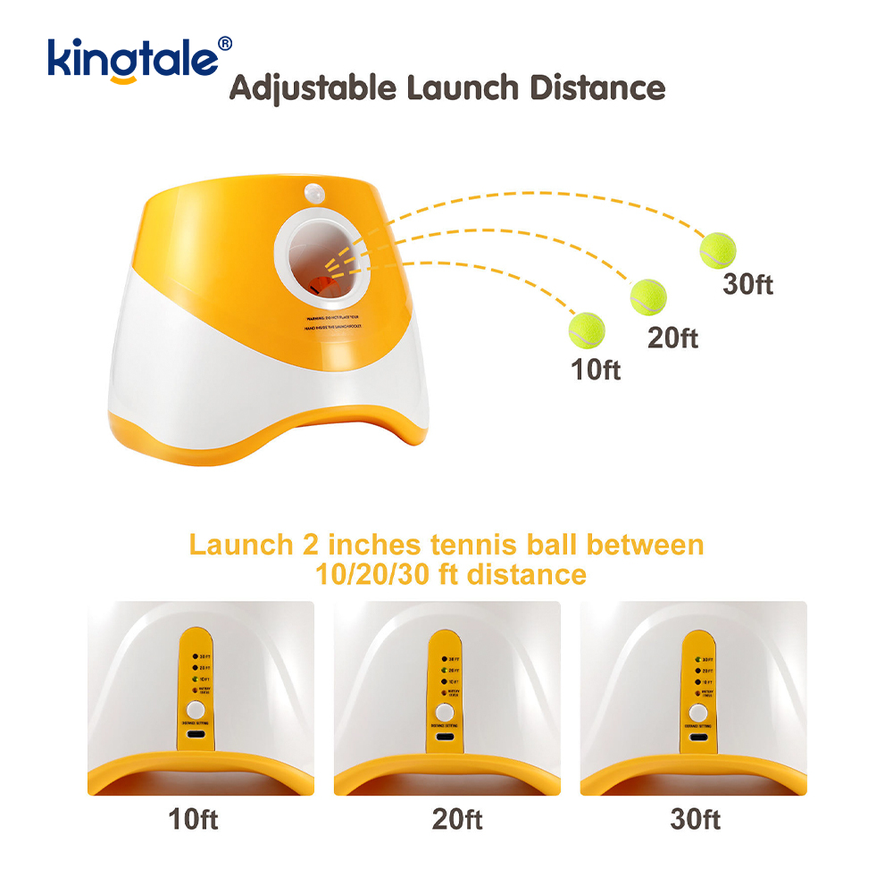 Automatic Ball Launcher with 3 Mini Tennis Balls Dog Toys Outdoor Automatic Ball Launcher with 3 Mini Tennis Balls Dog Toys Outdoor