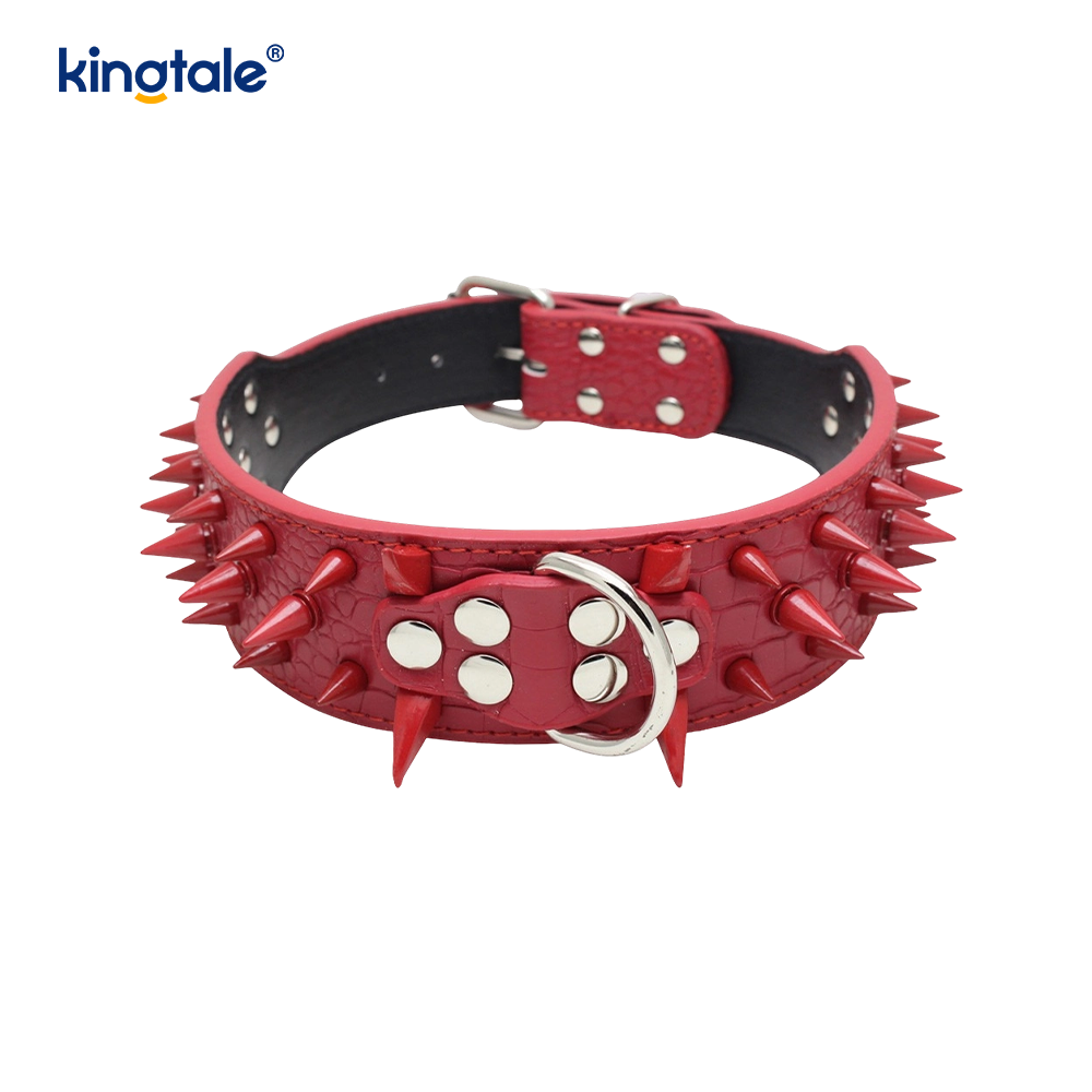 Sharp Spiked Studded Dog Collar Stylish Leather Dog Collars