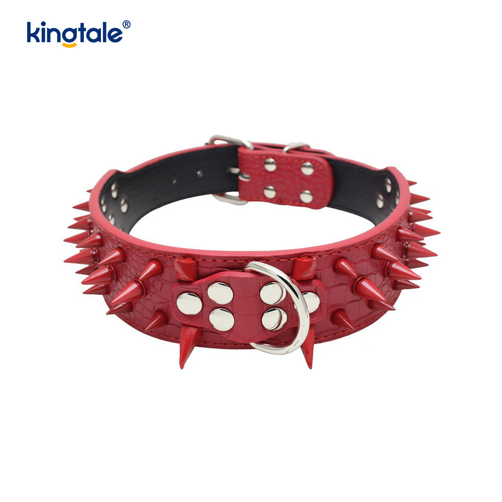 Sharp Spiked Studded Dog Collar Stylish Leather Dog Collars