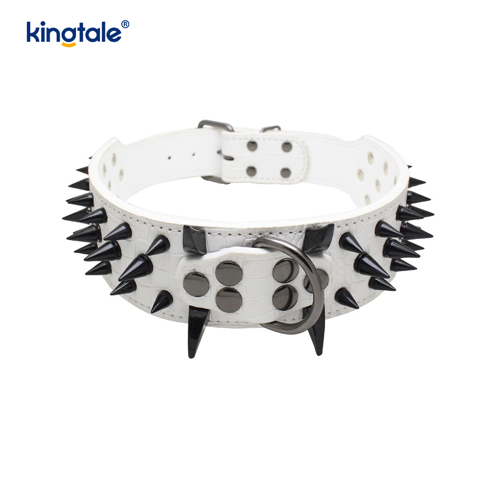 Sharp Spiked Studded Dog Collar Stylish Leather Dog Collars