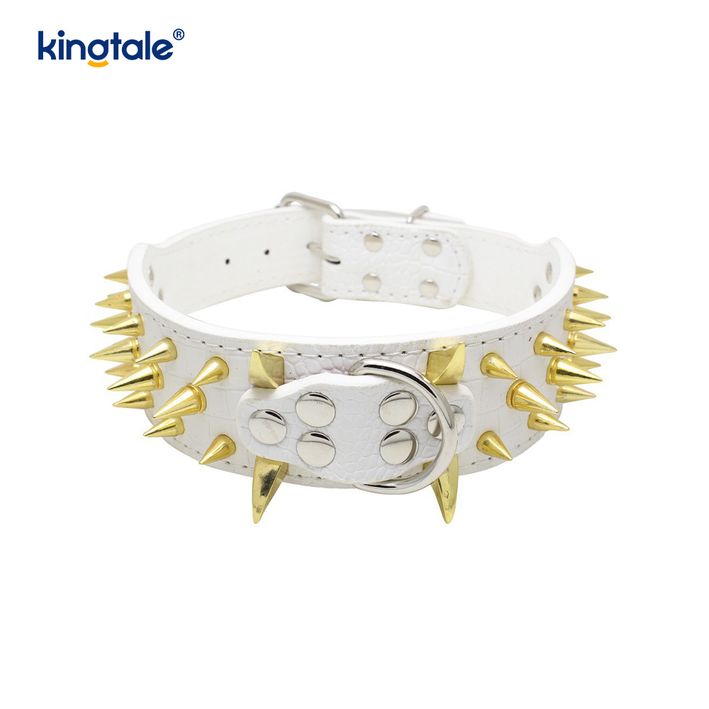 Sharp Spiked Studded Dog Collar Stylish Leather Dog Collars
