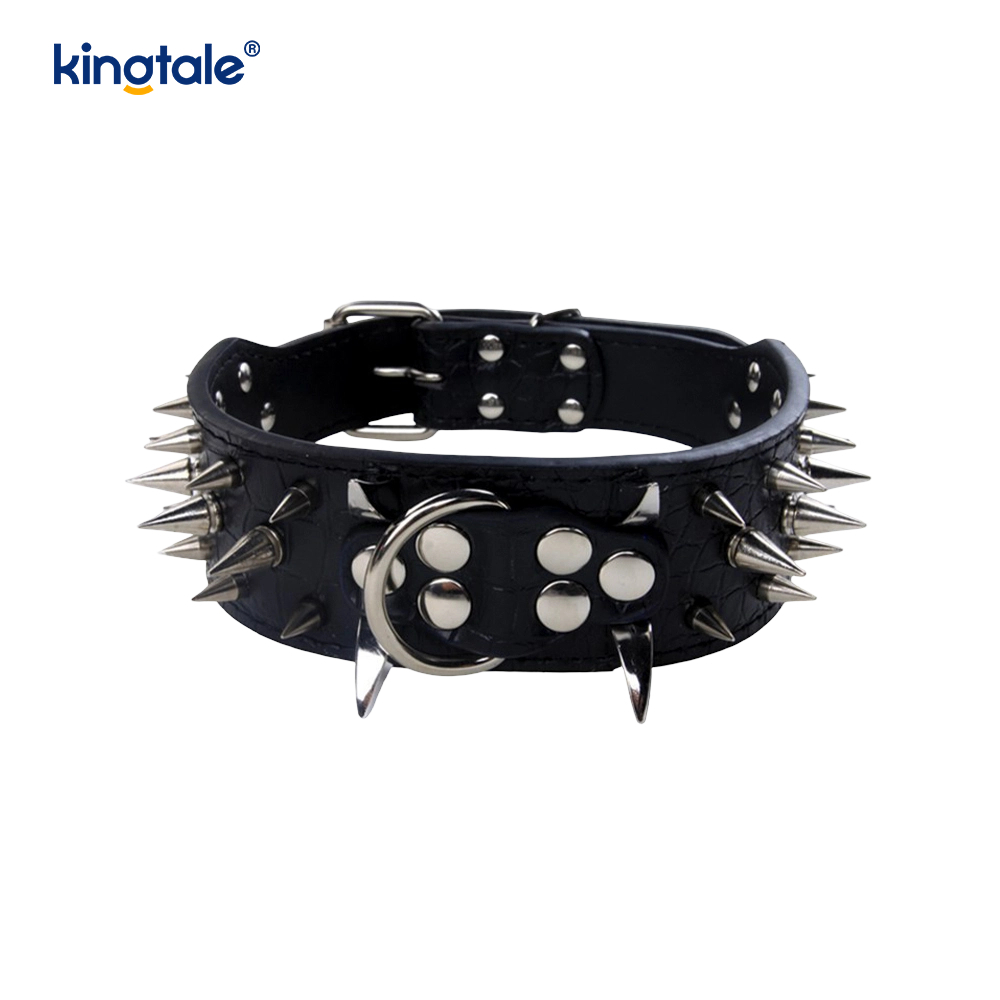 Sharp Spiked Studded Dog Collar Stylish Leather Dog Collars