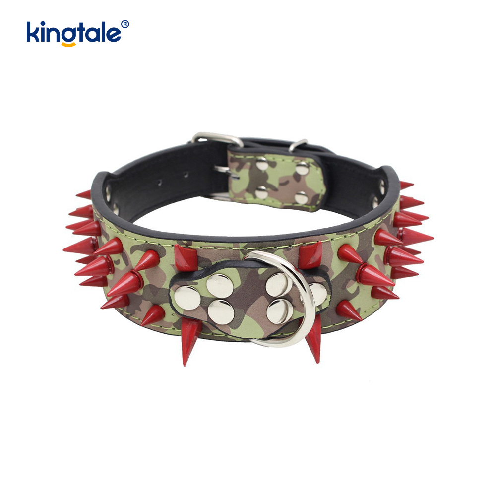 Sharp Spiked Studded Dog Collar Stylish Leather Dog Collars