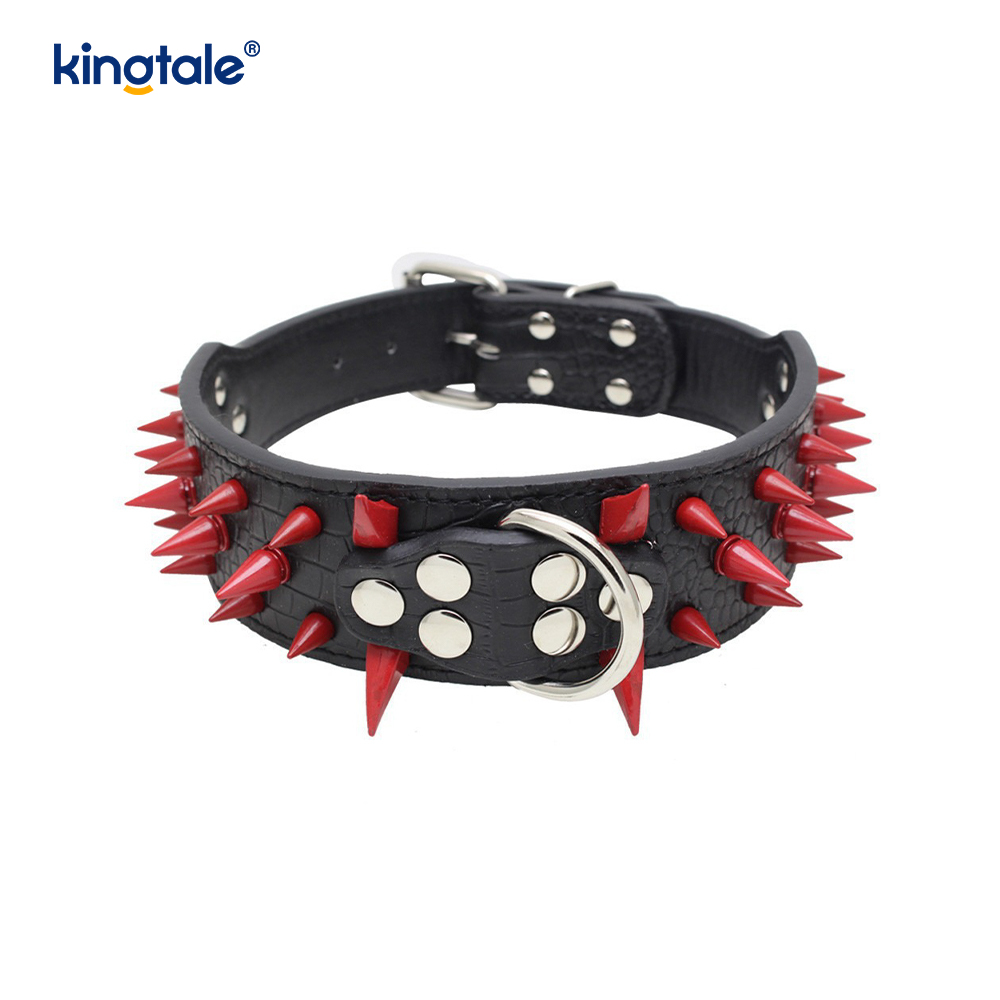 Sharp Spiked Studded Dog Collar Stylish Leather Dog Collars