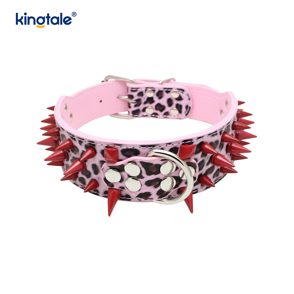 Sharp Spiked Studded Dog Collar Stylish Leather Dog Collars