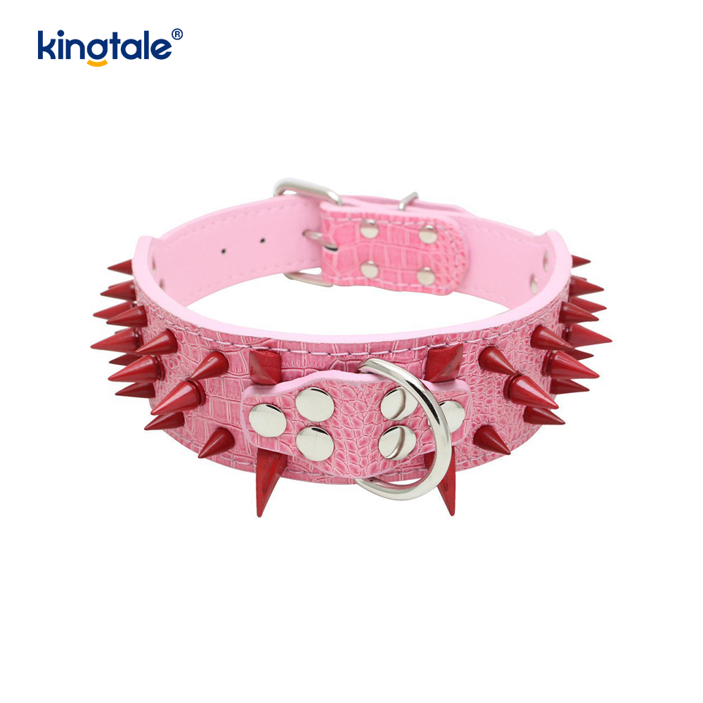 Sharp Spiked Studded Dog Collar Stylish Leather Dog Collars
