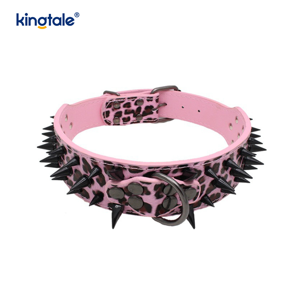 Sharp Spiked Studded Dog Collar Stylish Leather Dog Collars