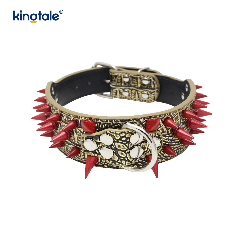 Sharp Spiked Studded Dog Collar Stylish Leather Dog Collars