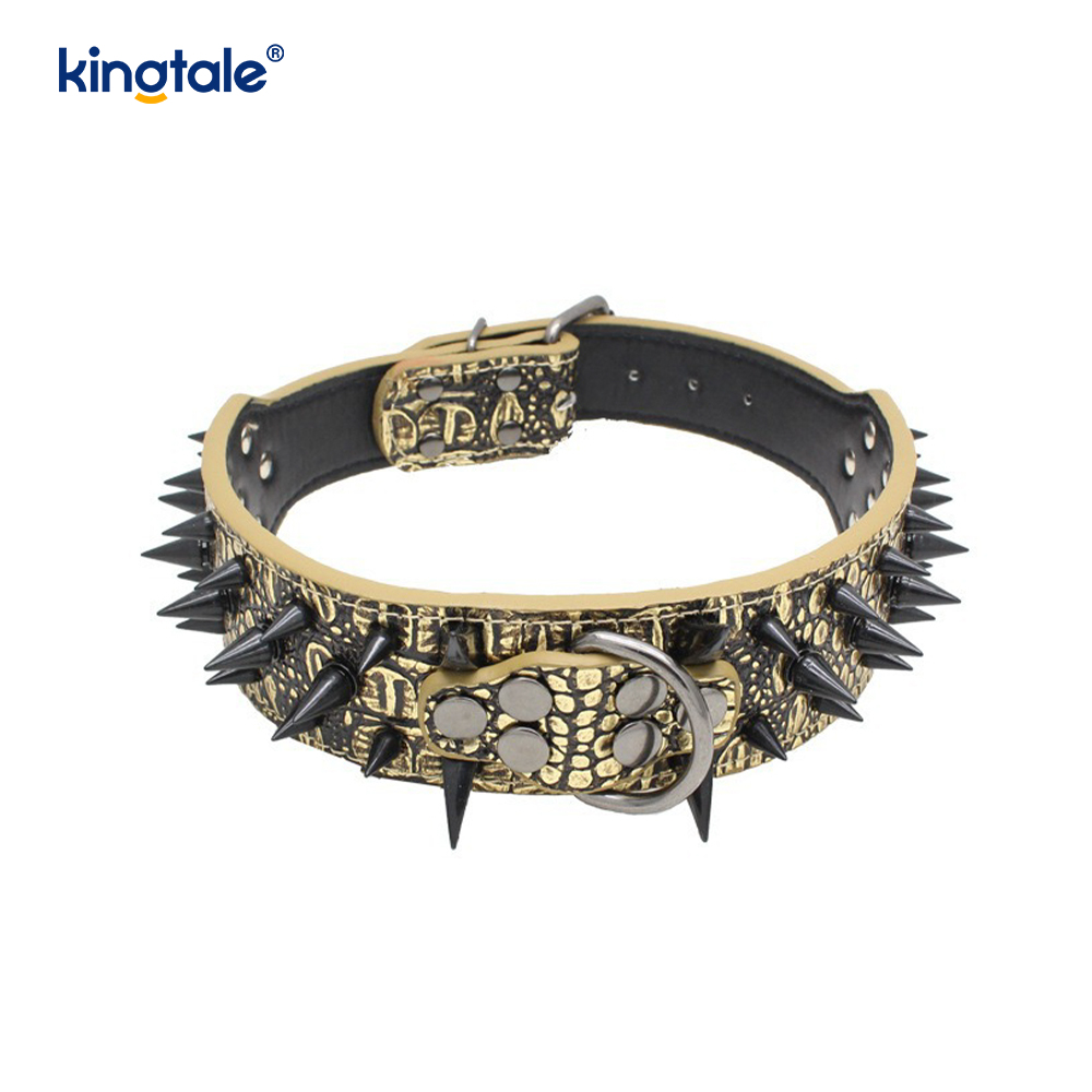 Sharp Spiked Studded Dog Collar Stylish Leather Dog Collars
