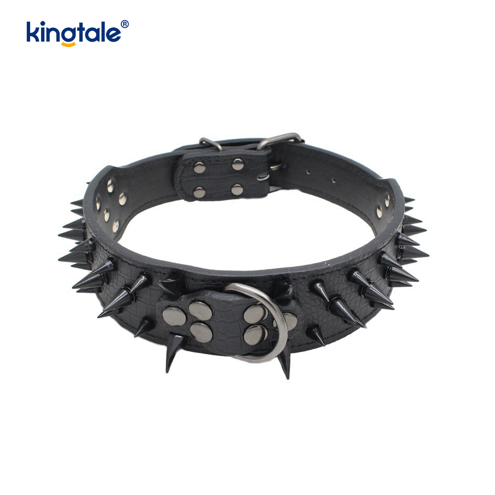 Sharp Spiked Studded Dog Collar Stylish Leather Dog Collars