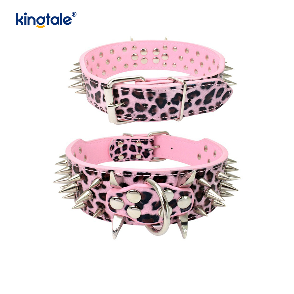Sharp Spiked Studded Dog Collar Stylish Leather Dog Collars