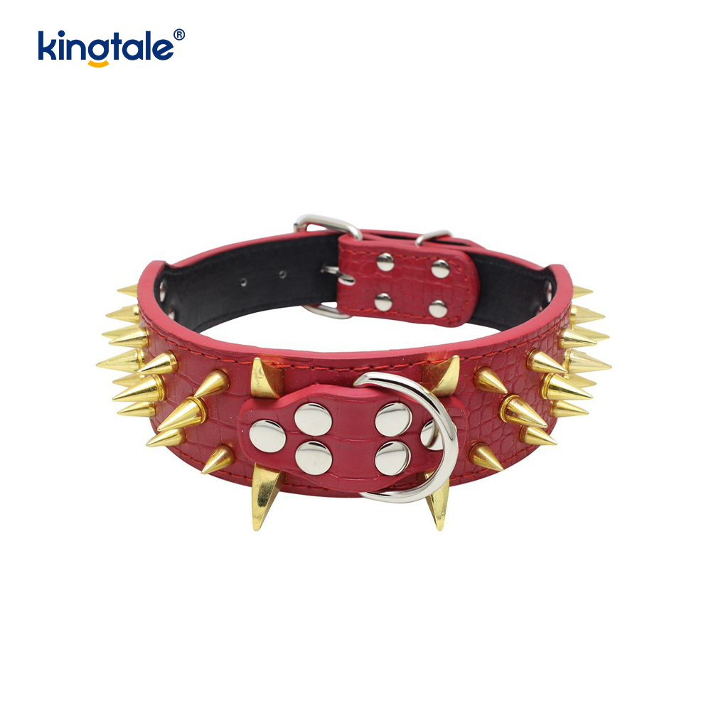 Sharp Spiked Studded Dog Collar Stylish Leather Dog Collars