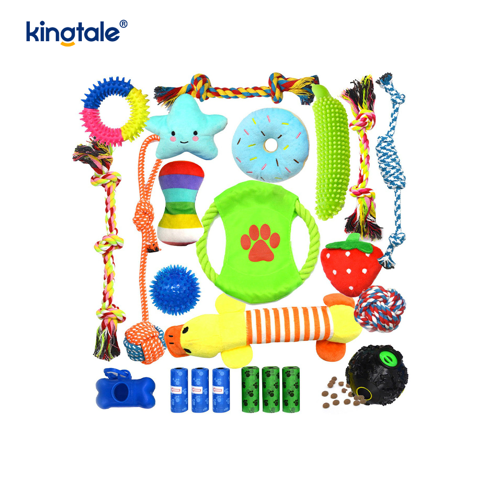 Durable Puppy Teething Sticks Cotton Rope Balls Pet Toy Set