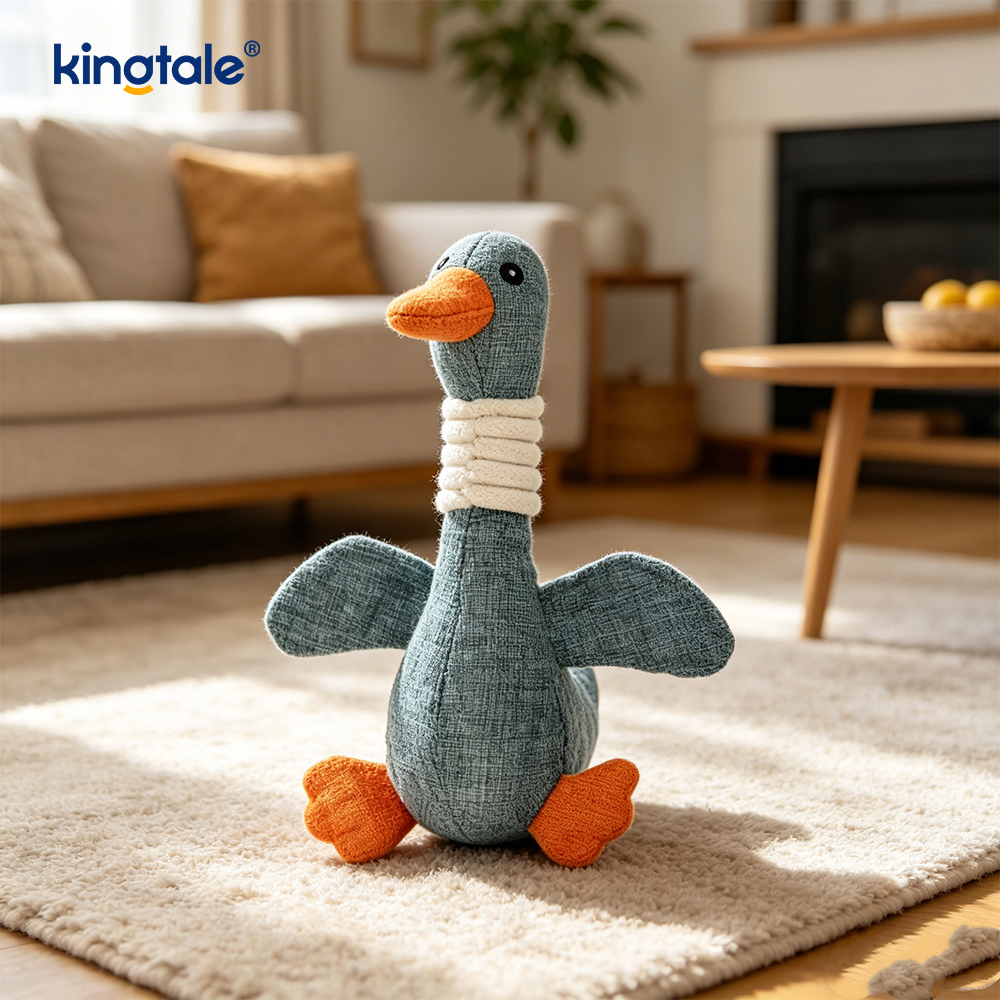 Goose-Shaped Squeaky Plush Pet Toy Goose-Shaped Squeaky Plush Pet Toy
