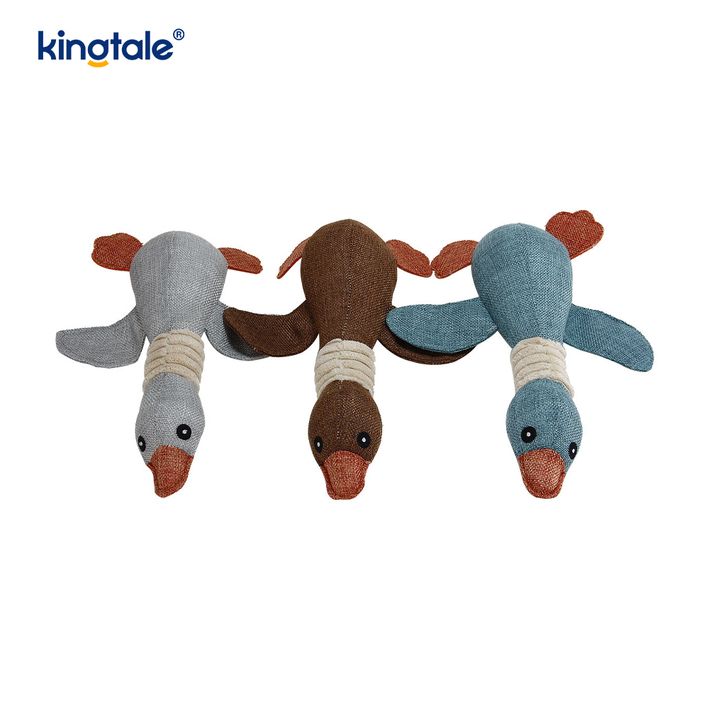 Goose-Shaped Squeaky Plush Pet Toy Goose-Shaped Squeaky Plush Pet Toy