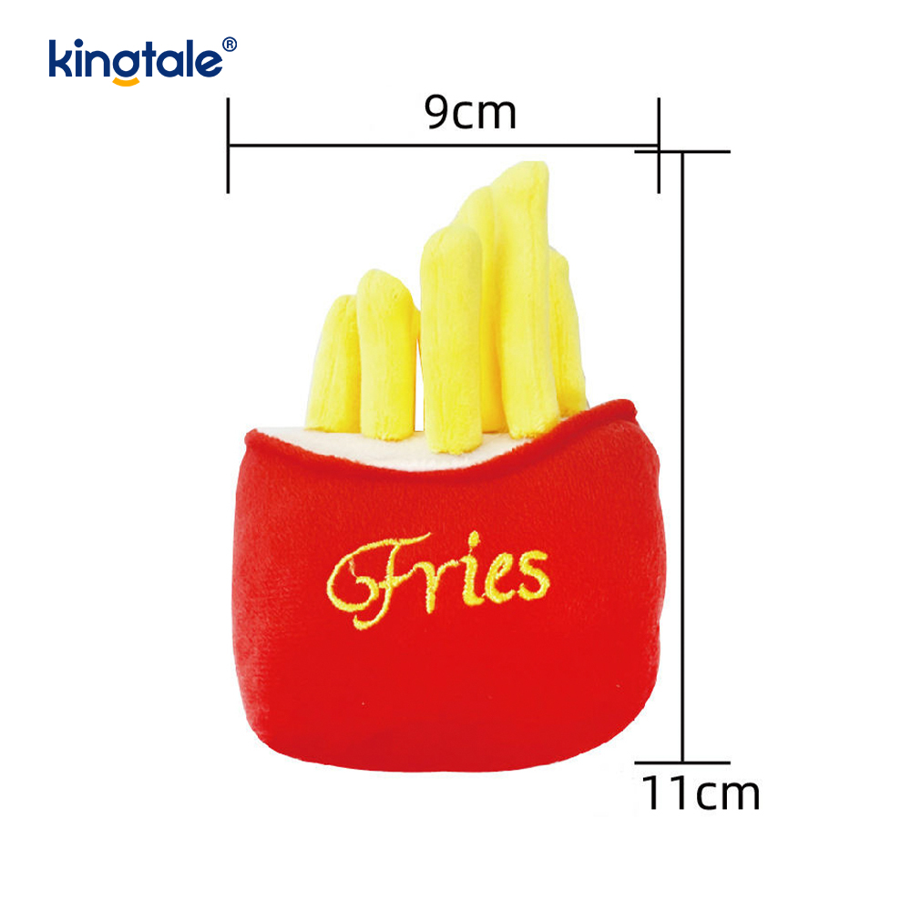 Food Screaming Toy Hamburger, French Fries, Chicken Leg for Cat and Dog